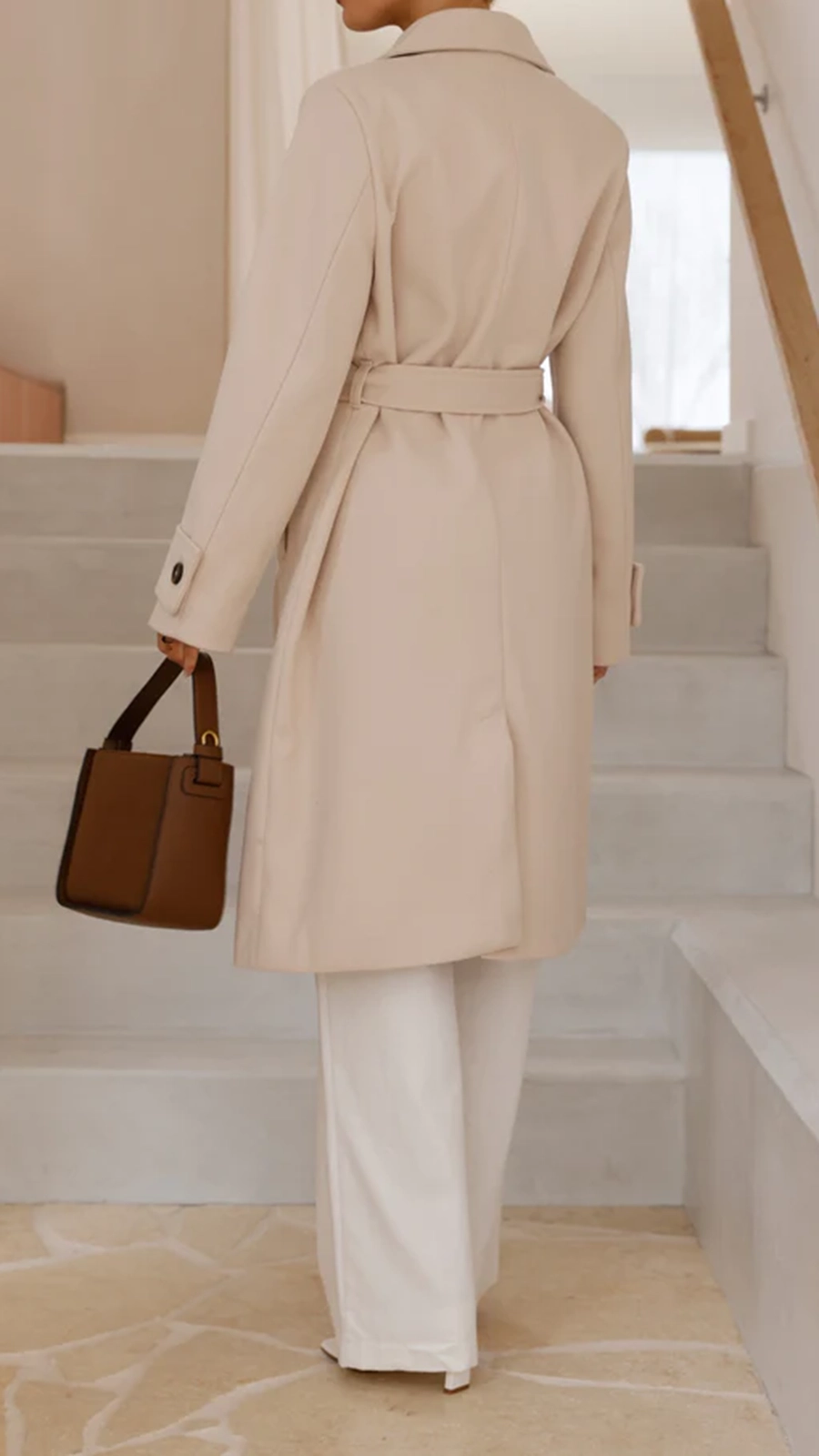 Lue Trench Coat - Winter White - Image 11