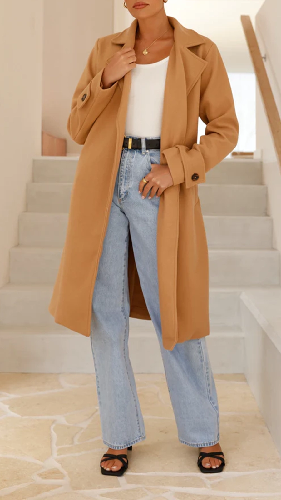 Lue Trench Coat - Winter White - Image 8