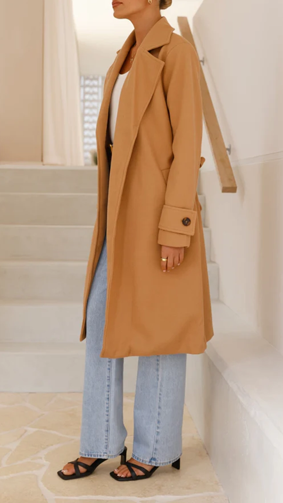 Lue Trench Coat - Winter White - Image 14