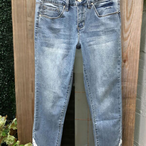 Casual Irregular Frayed Jeans