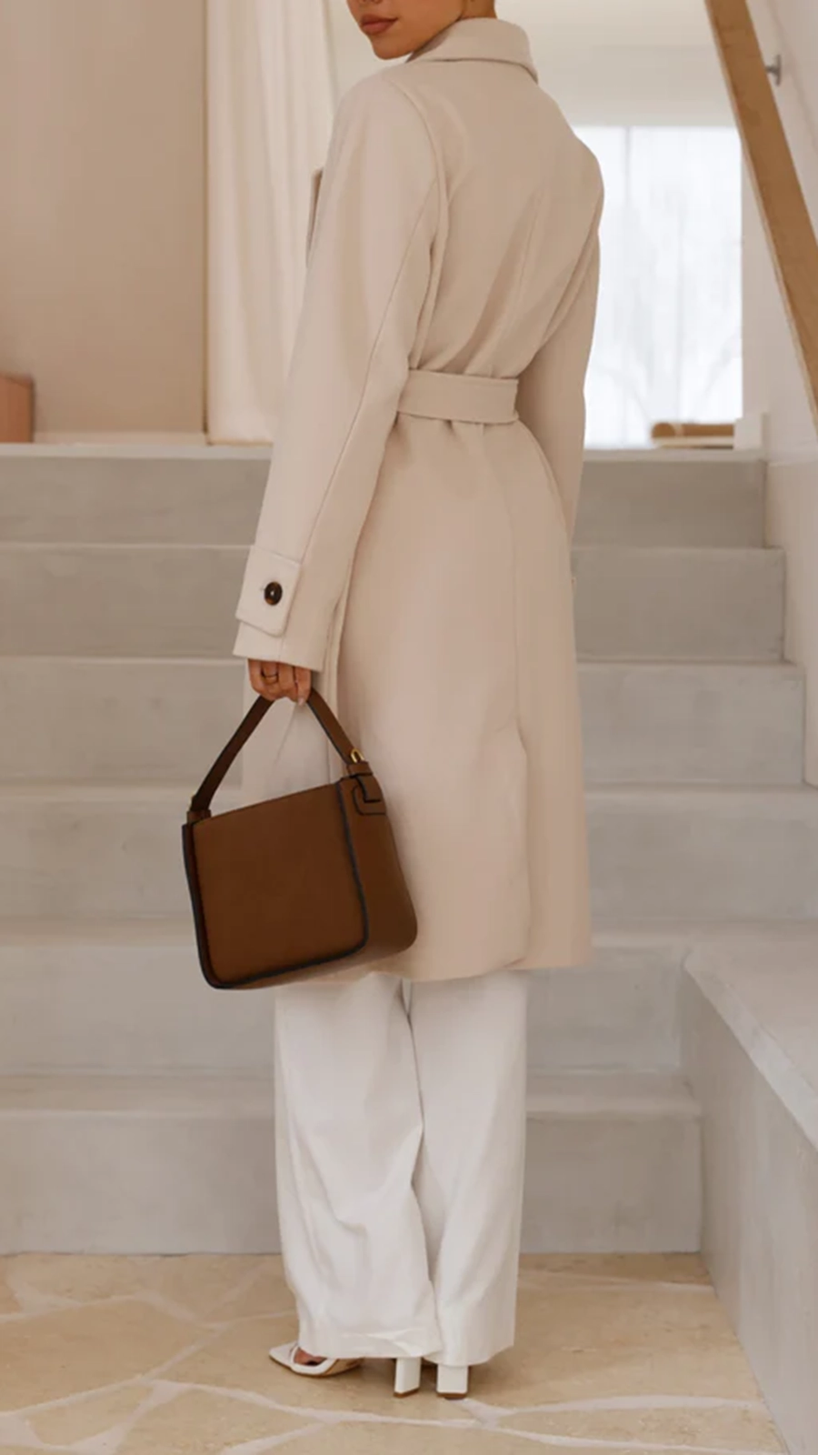 Lue Trench Coat - Winter White - Image 3