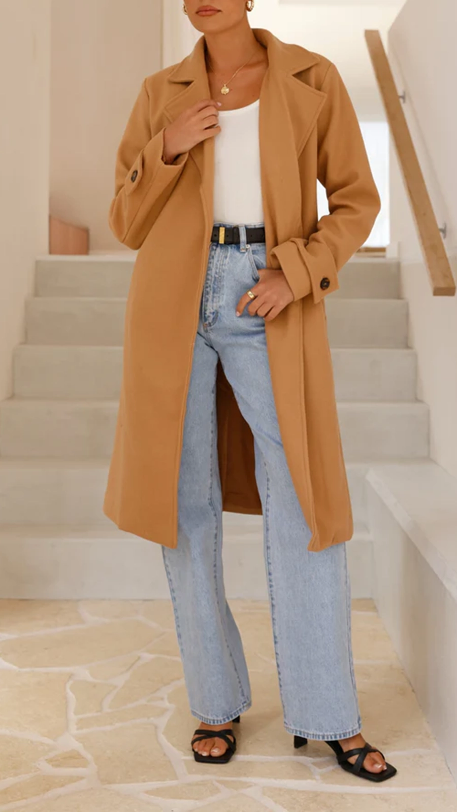 Lue Trench Coat - Winter White - Image 16